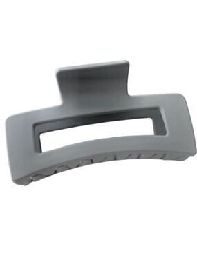 $12 (2 for $20) Large Solid Matte Grey Hair Claw Clip Rectangular Crab Clip